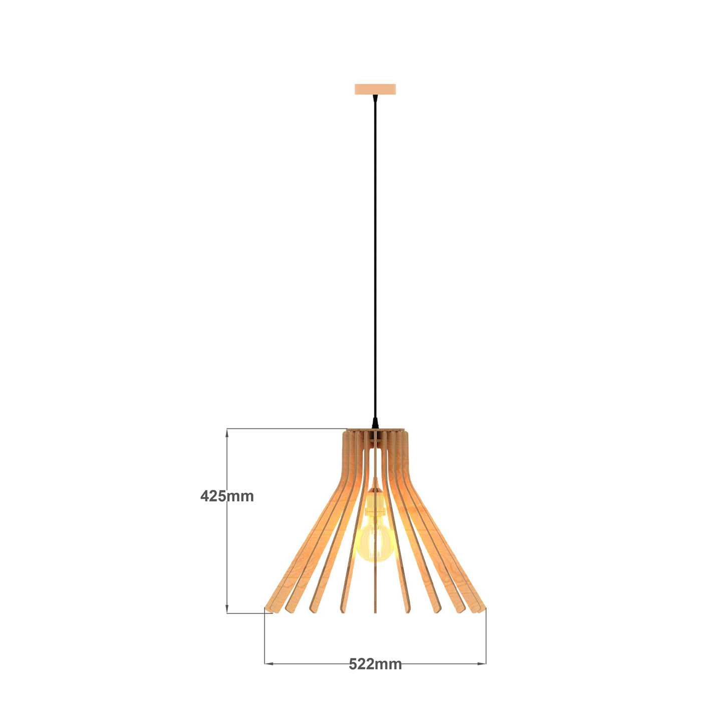 Funnel Pendant Light (6mm Birch Ply)