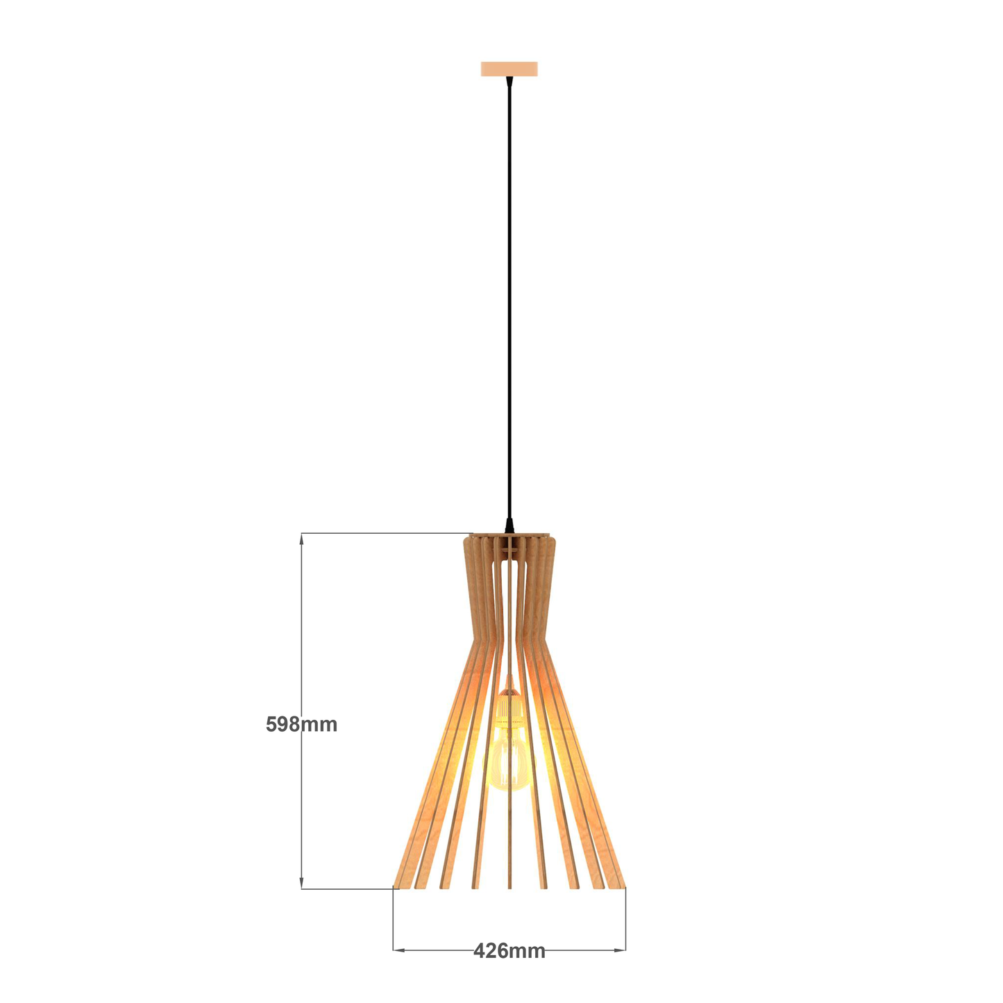 Hourglass Pendant Light (6mm Birch Ply)