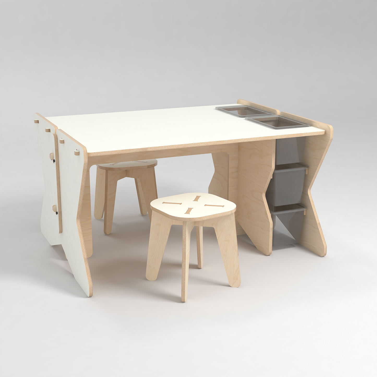 Kids Activity Table and Chairs (double-sided)