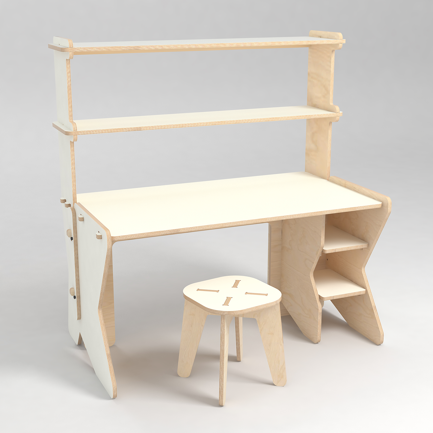 Kids Desk With Hutch and Chair (large)