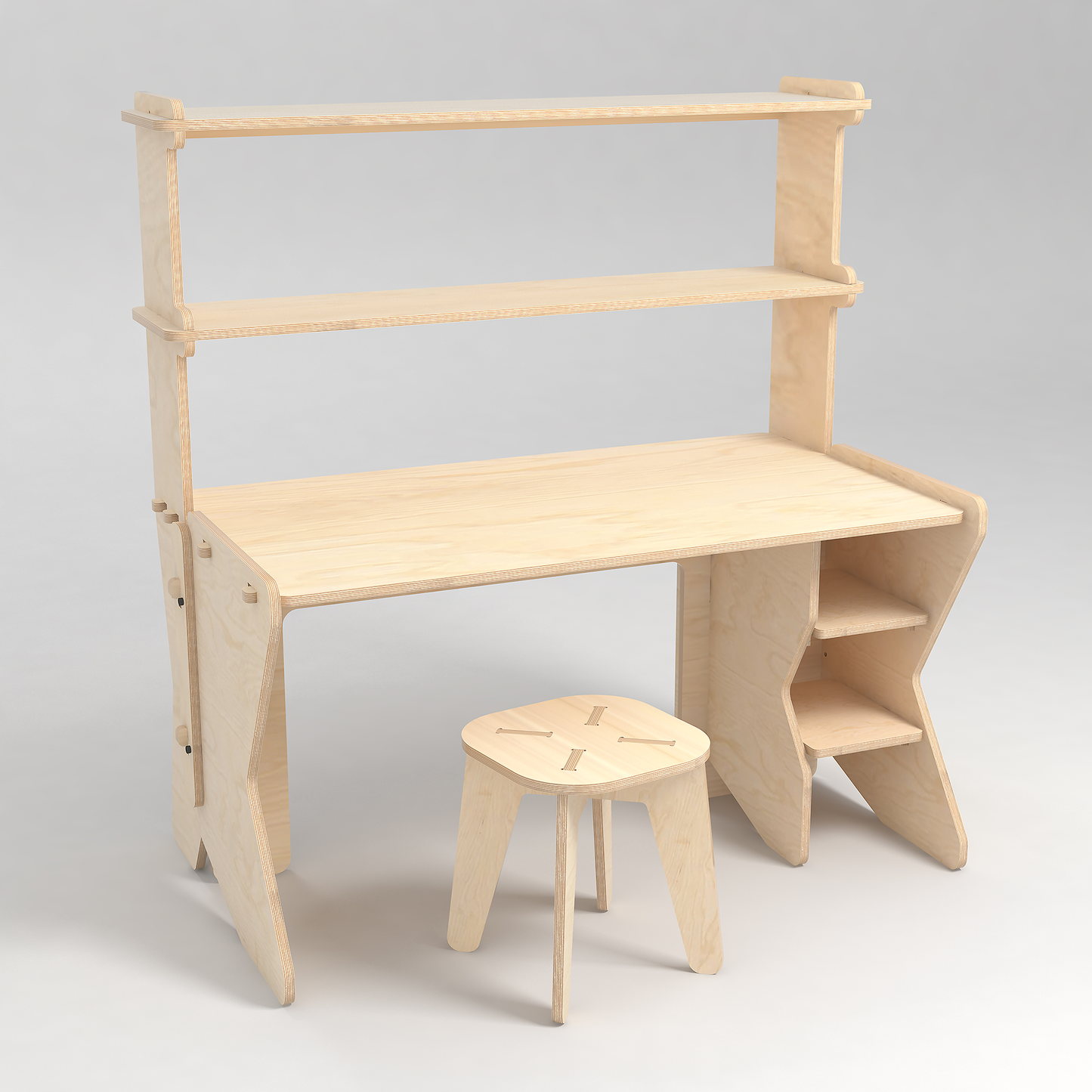 Kids Desk With Hutch and Chair (large)