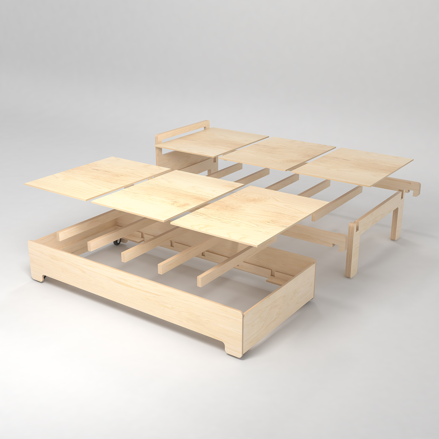 Kids Single Bed Base (with pullout bed)
