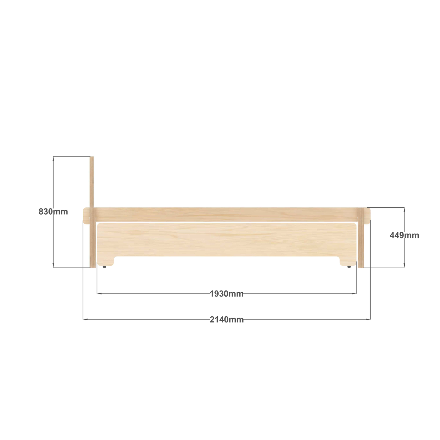 Kids Single Bed Base (with pullout bed)