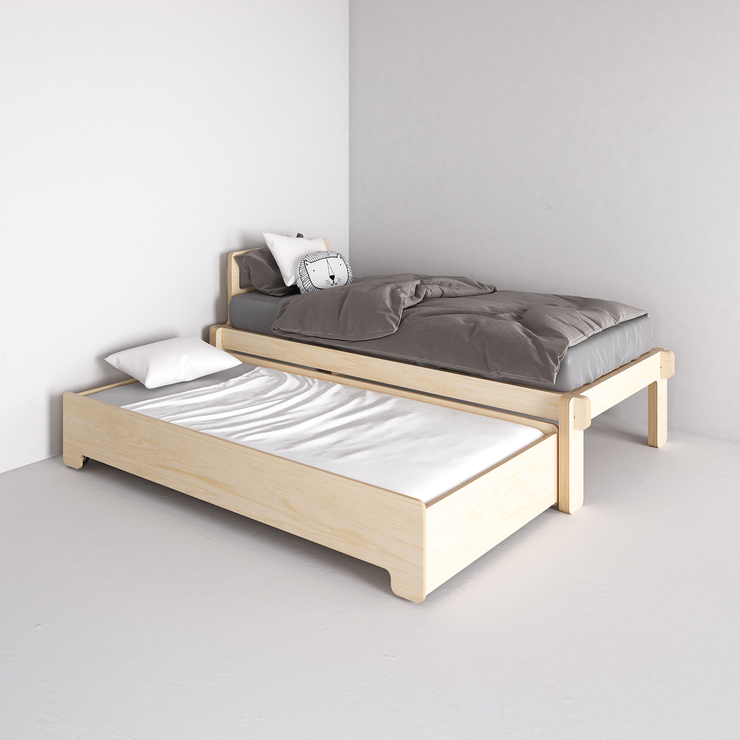 Kids Single Bed Base (with pullout bed)