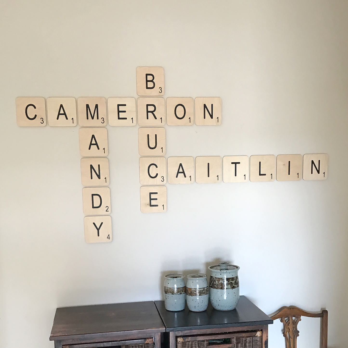 Personalised Scrabble Style Wall Art (R120.00 per tile)