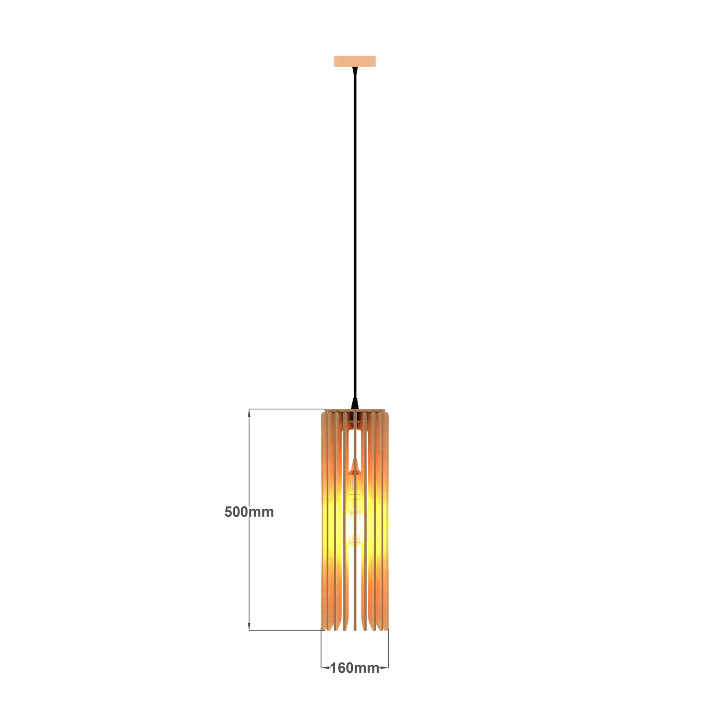 Tube Pendant Light (6mm Birch Ply)