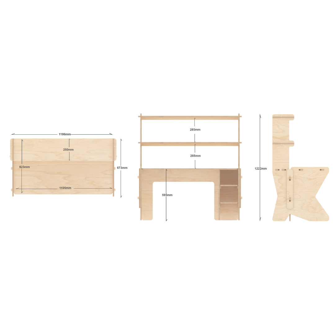 Kids Desk With Hutch and Chair (large)