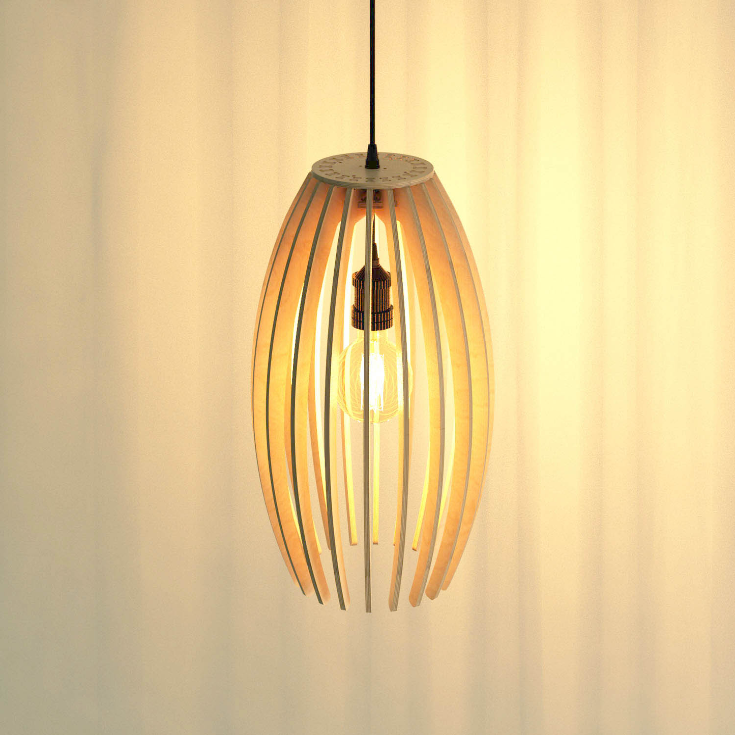 Bulb Pendant Light (6mm Birch Ply)