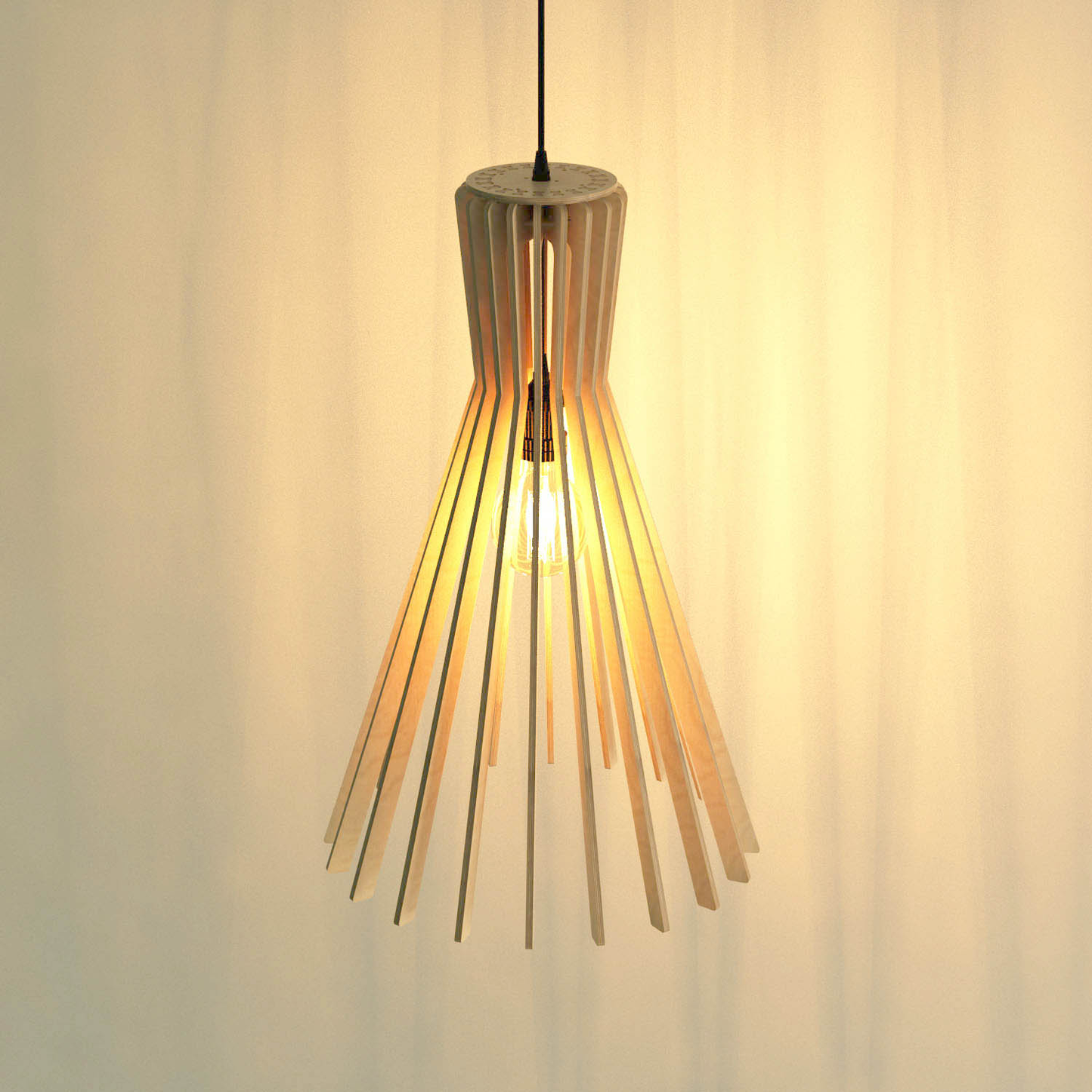 Hourglass Pendant Light (6mm Birch Ply)