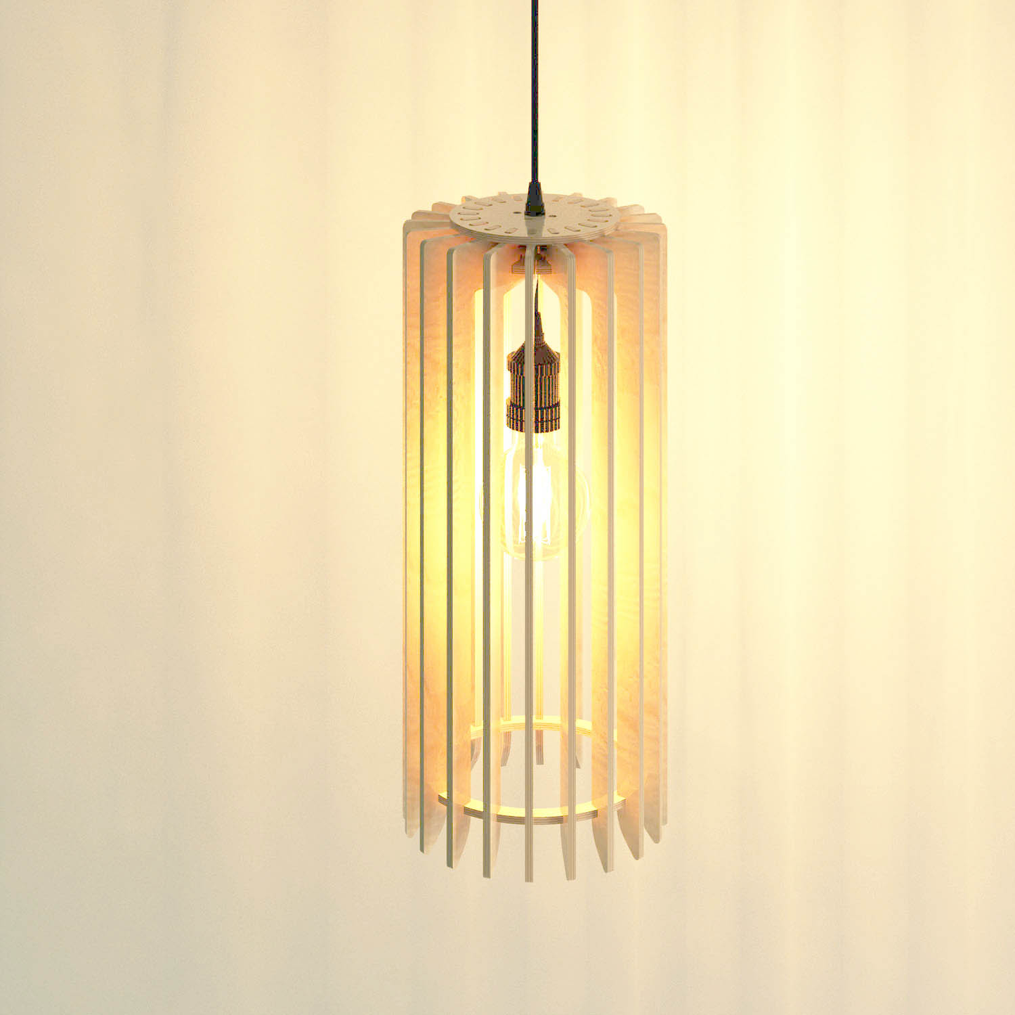 Tube Pendant Light (6mm Birch Ply)