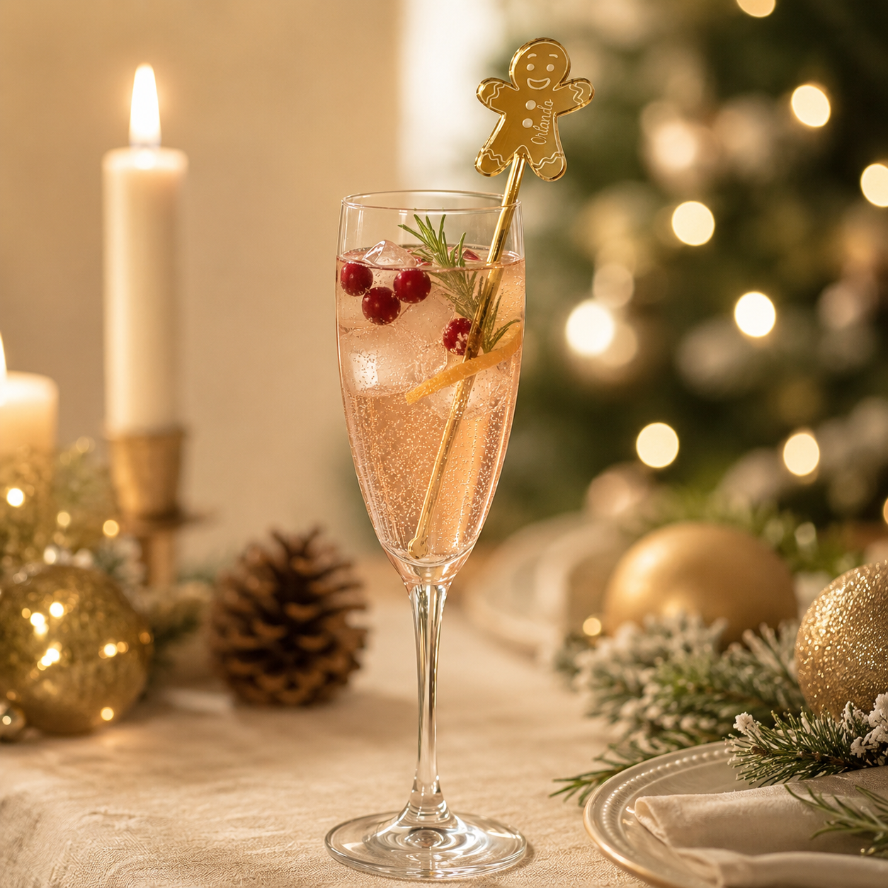 Personalised Christmas Drink Stirrers (set of 6)