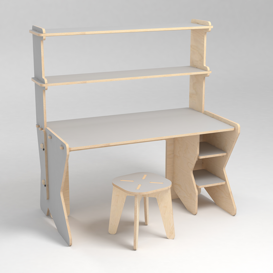 Kids Desk With Hutch and Chair (large)