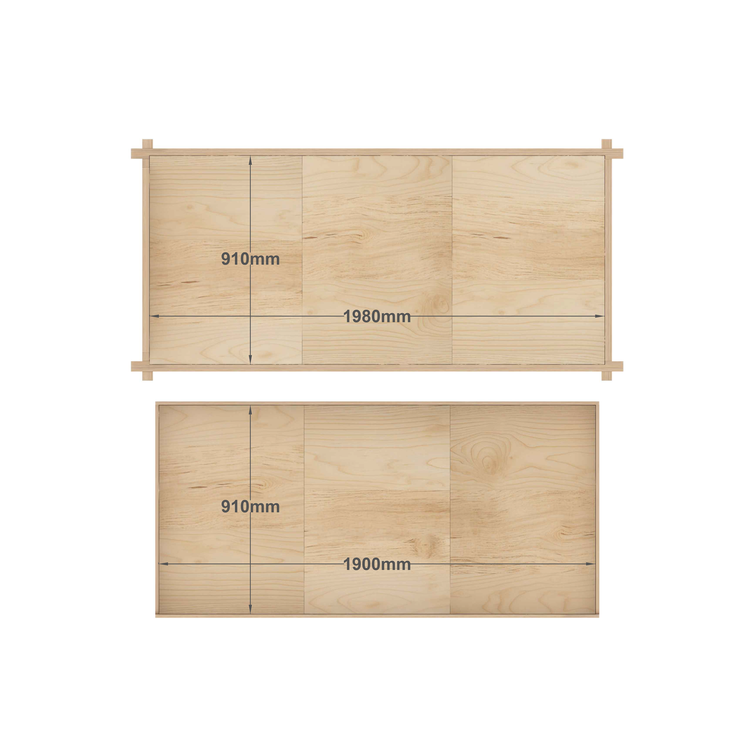 Kids Single Bed Base (with pullout bed)
