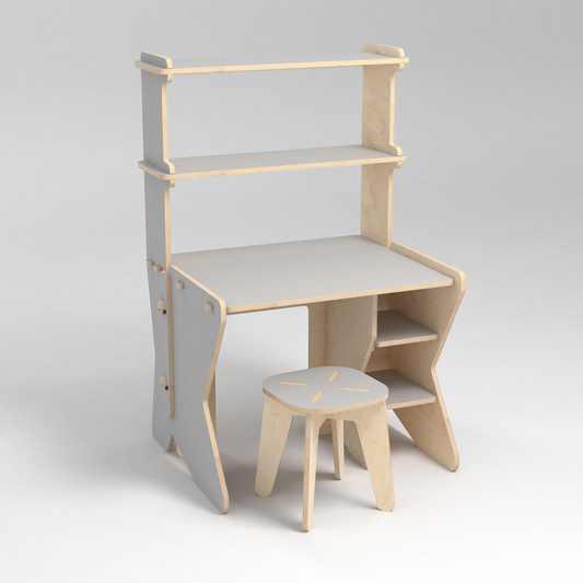 Kids Desk With Hutch and Chair (small)