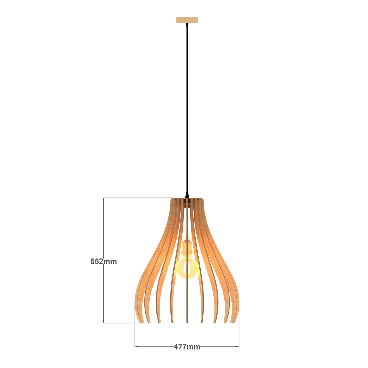 Tulip Pendant Light (6mm Birch Ply)