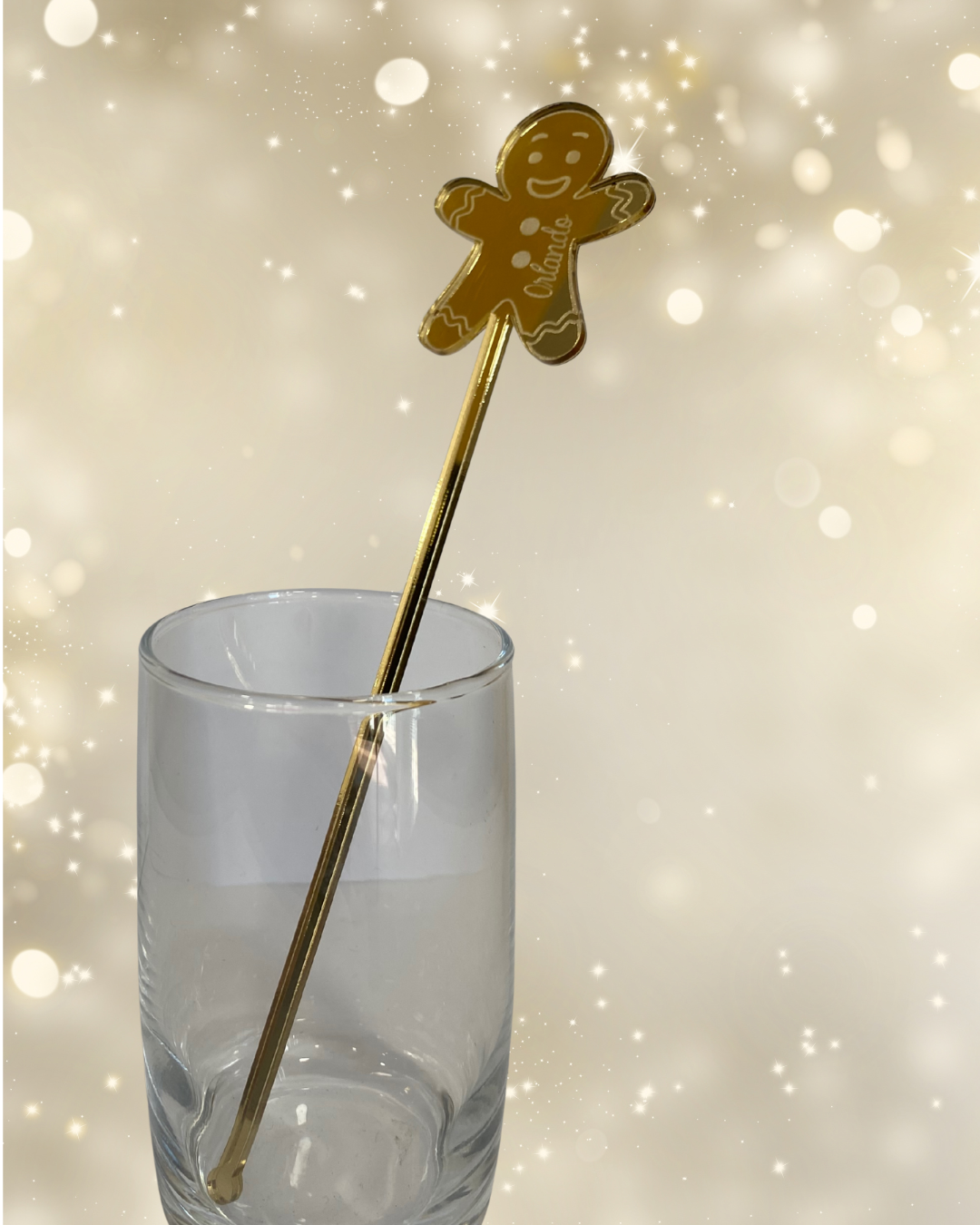 Personalised Christmas Drink Stirrers - Set of 6