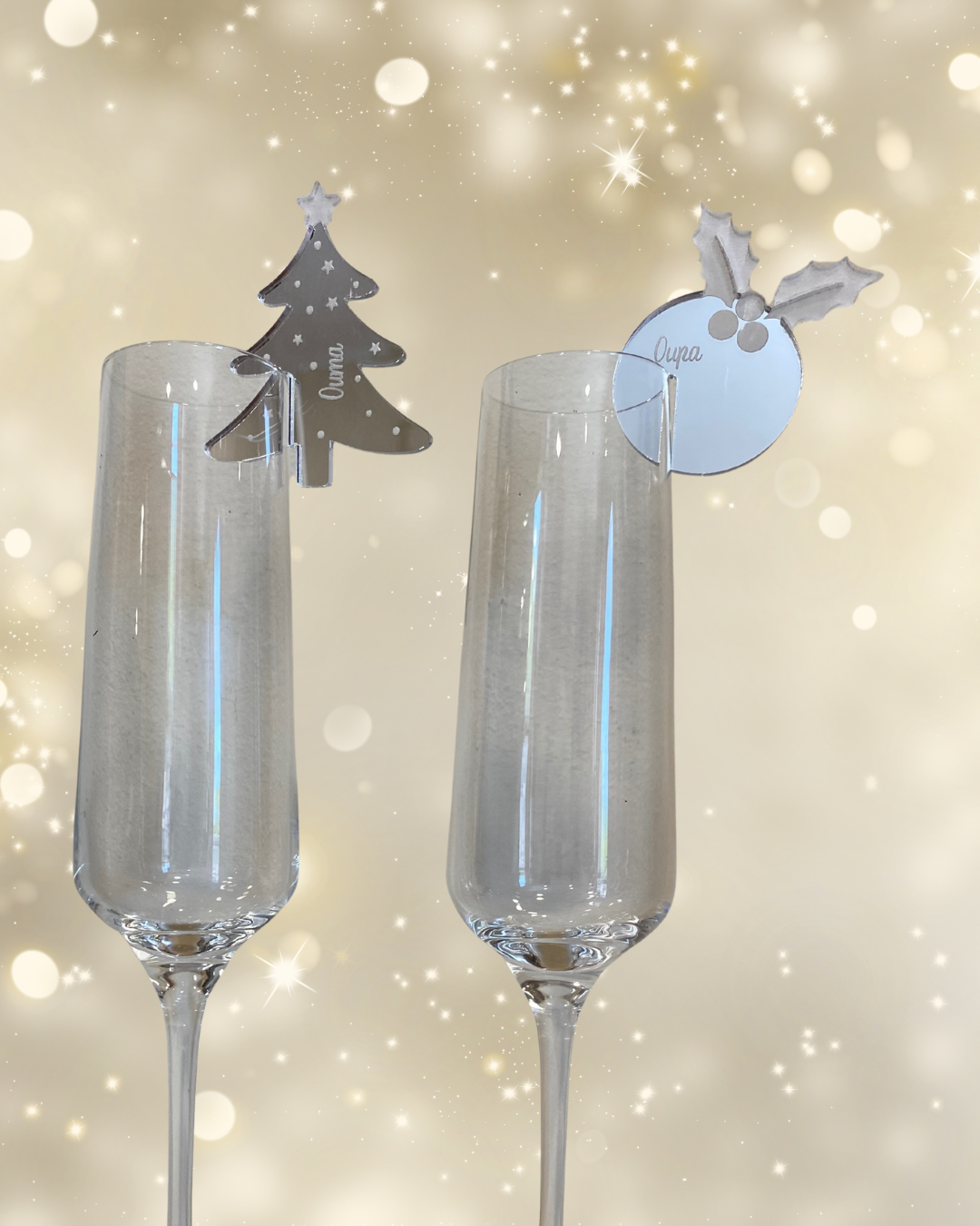 Personalised Christmas Drink Tags (set of 6)