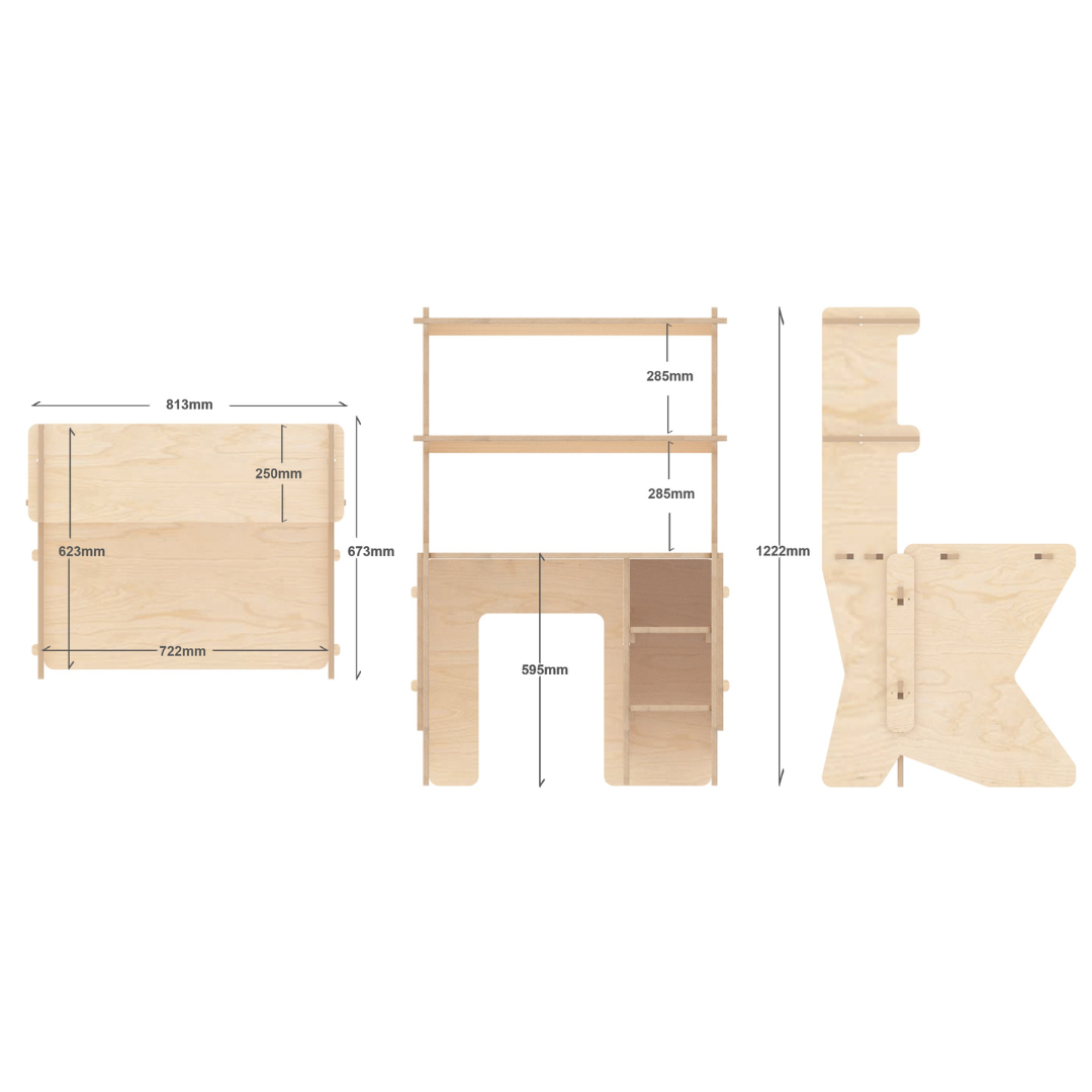 Kids Desk With Hutch and Chair (small)