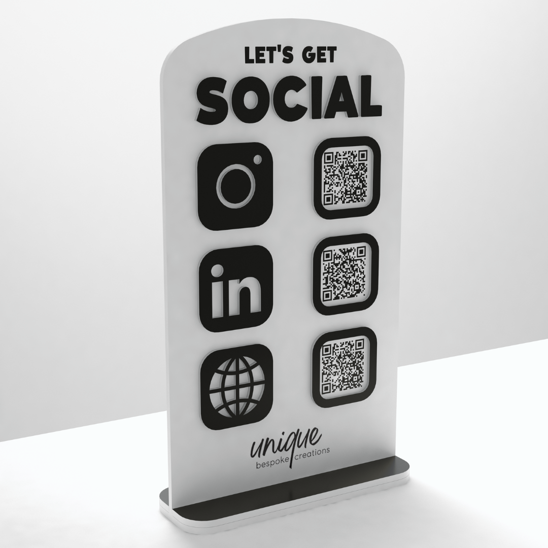 Social Media Acrylic Sign
