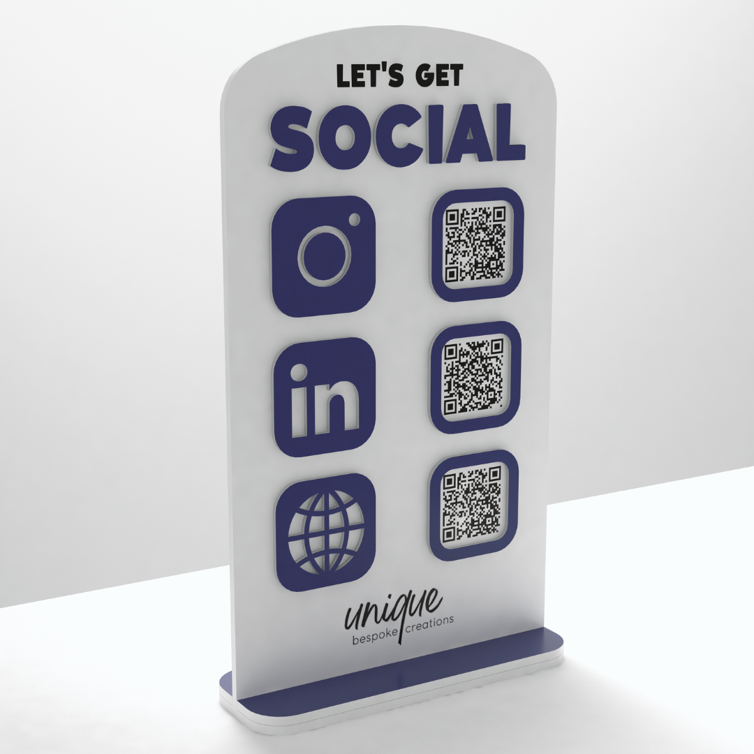 Social Media Acrylic Sign