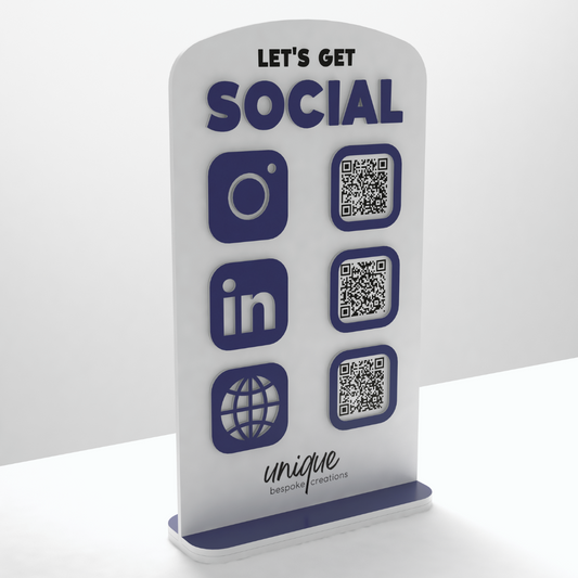 Social Media Acrylic Sign