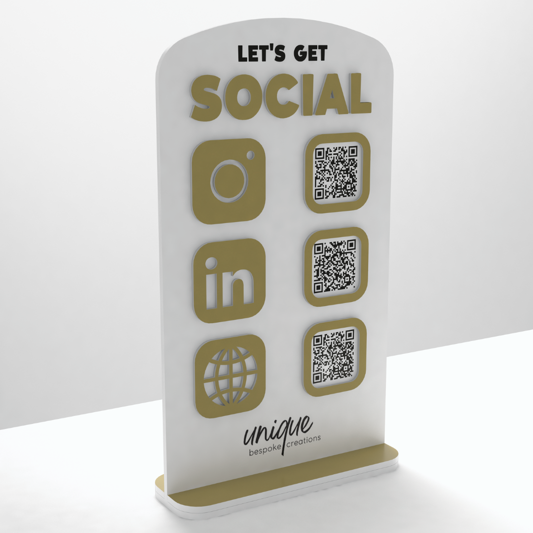 Social Media Acrylic Sign
