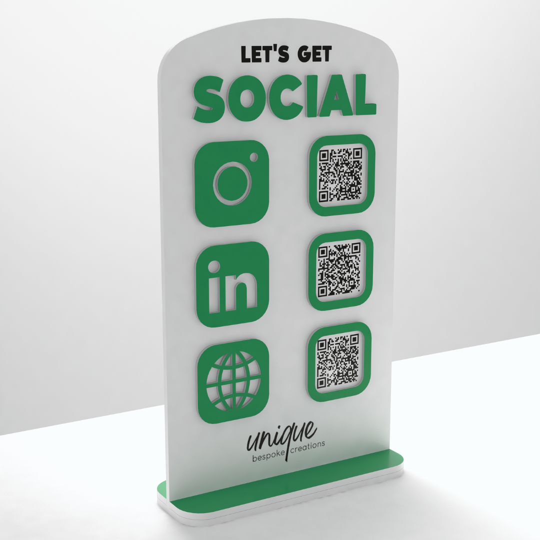 Social Media Acrylic Sign