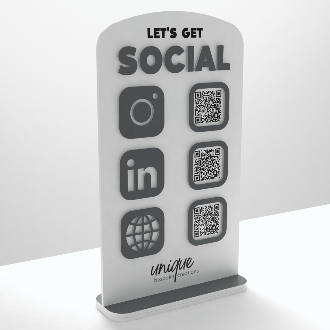 Social Media Acrylic Sign