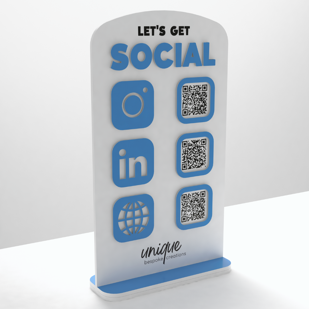 Social Media Acrylic Sign