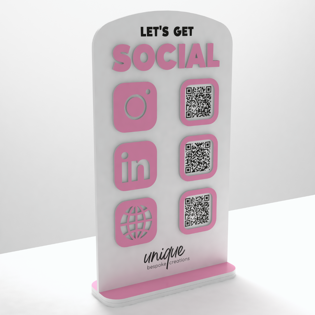 Social Media Acrylic Sign