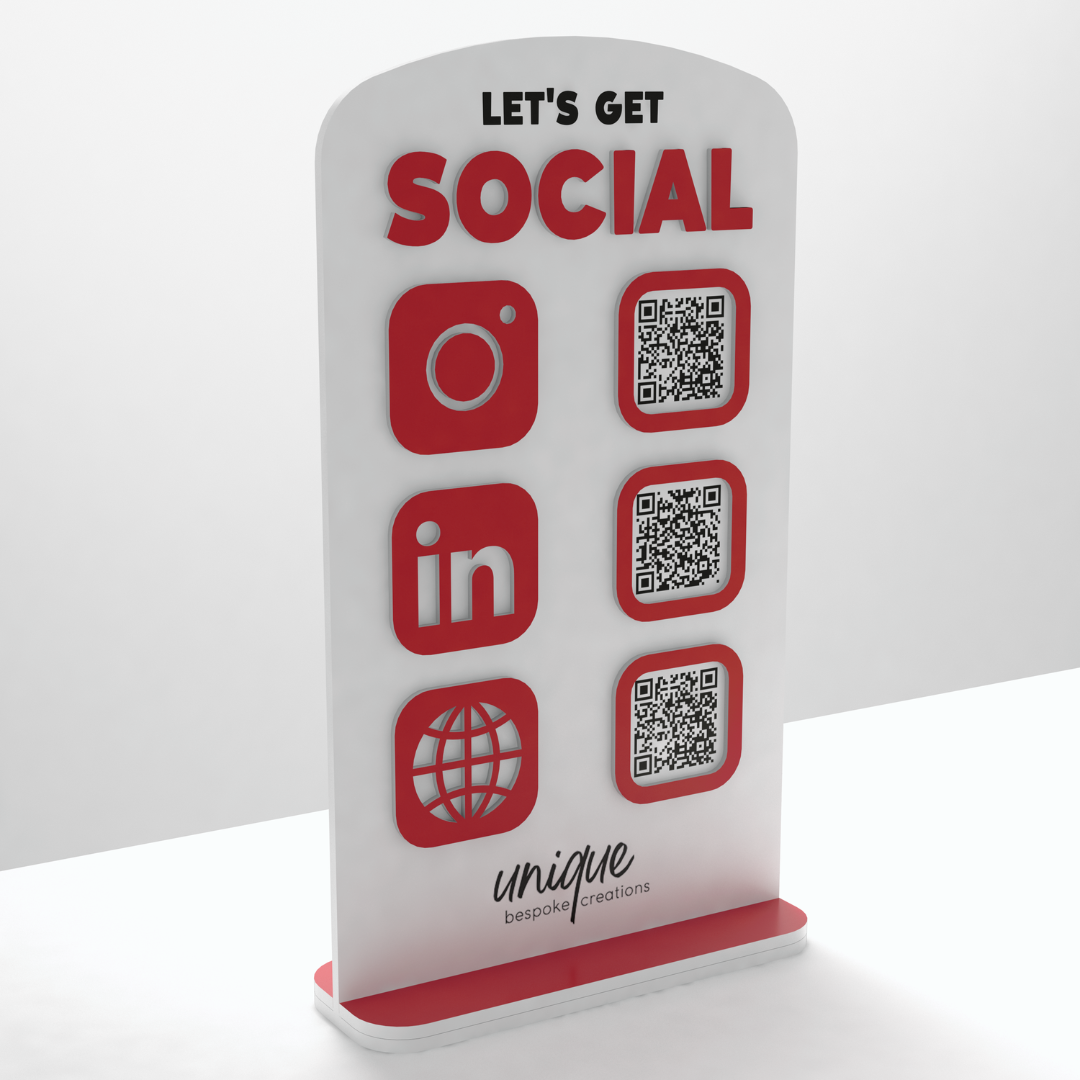 Social Media Acrylic Sign