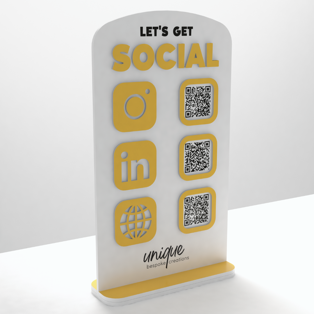 Social Media Acrylic Sign