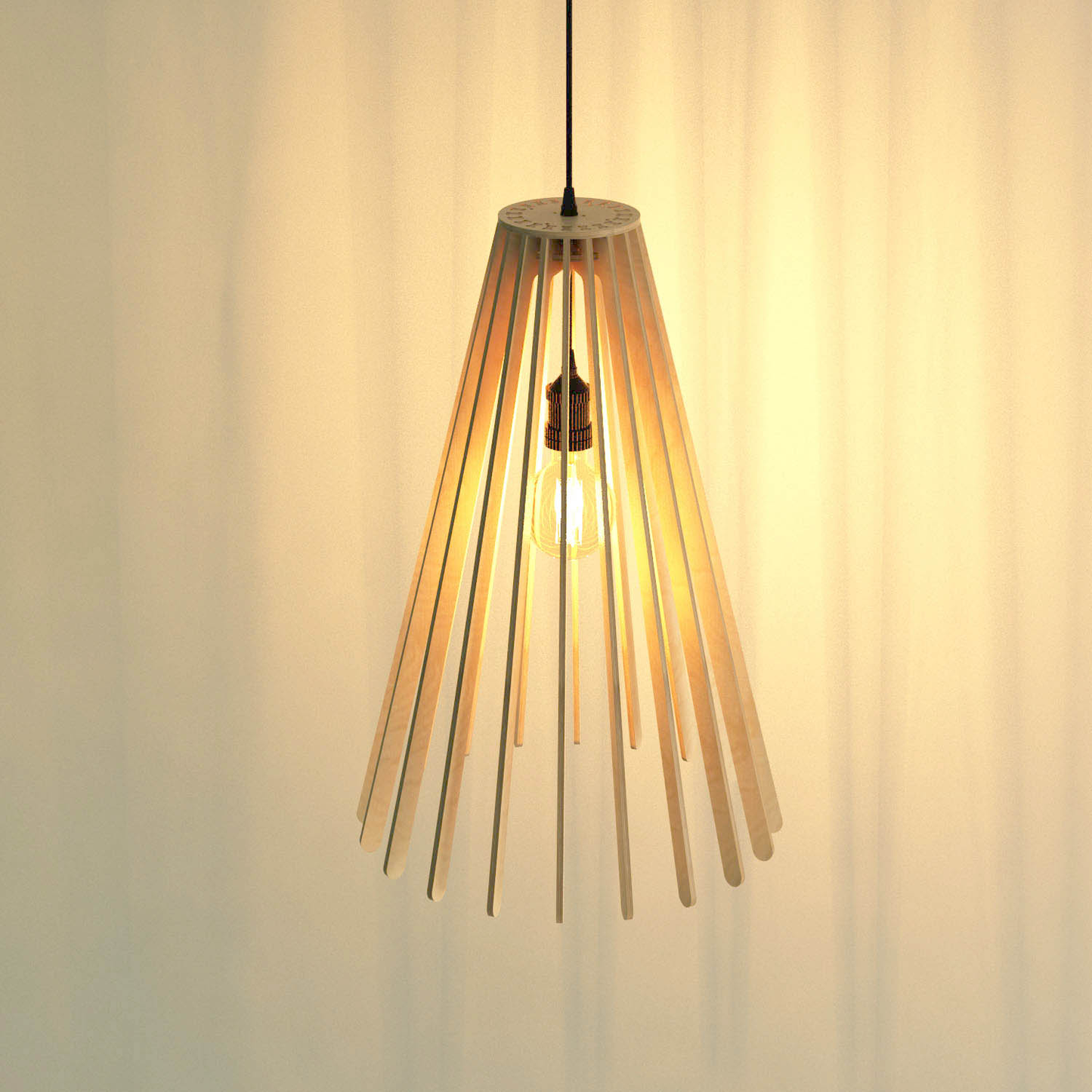 Cone Pendant Light (6mm Birch Ply)