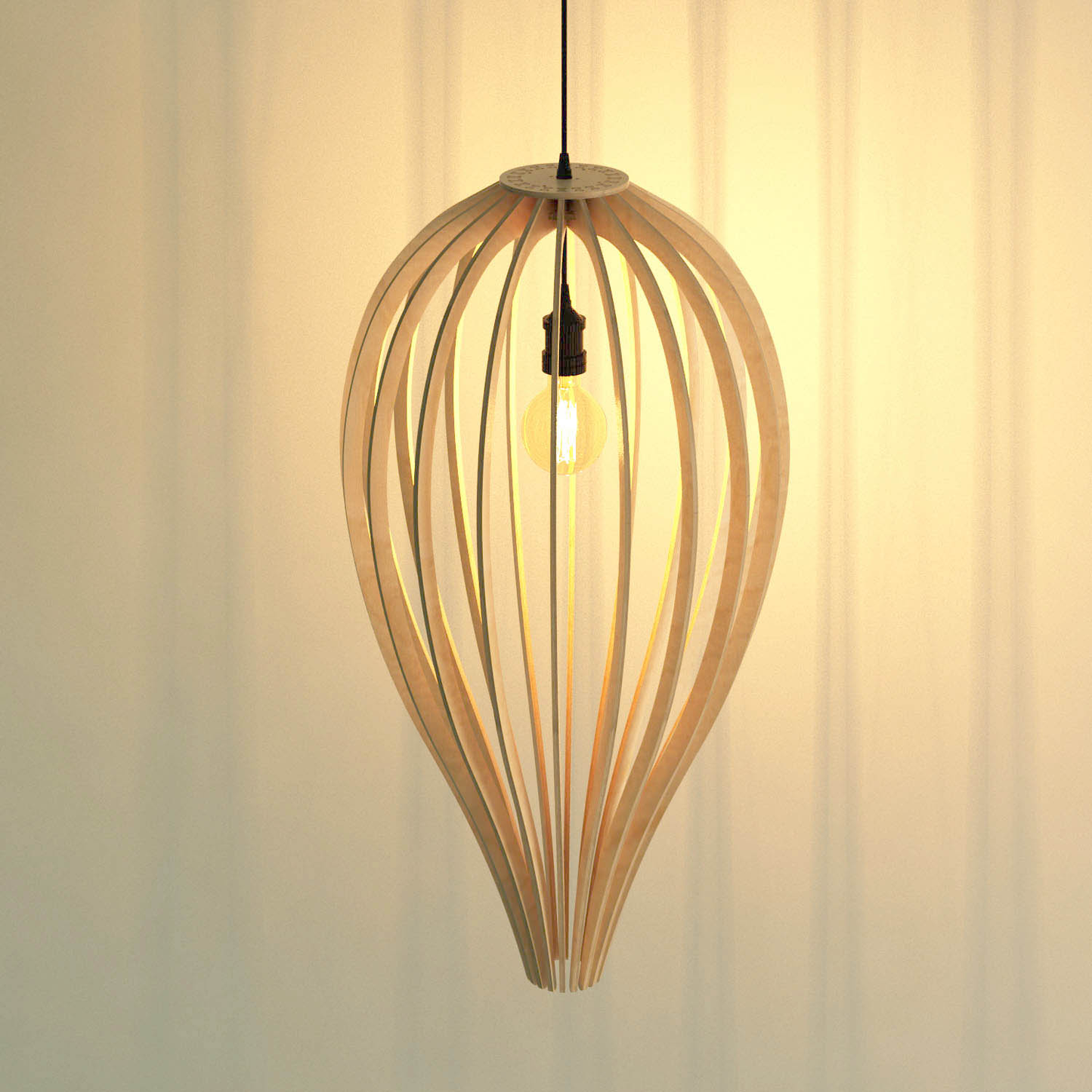 Droplet Pendant Light (6mm Birch Ply)