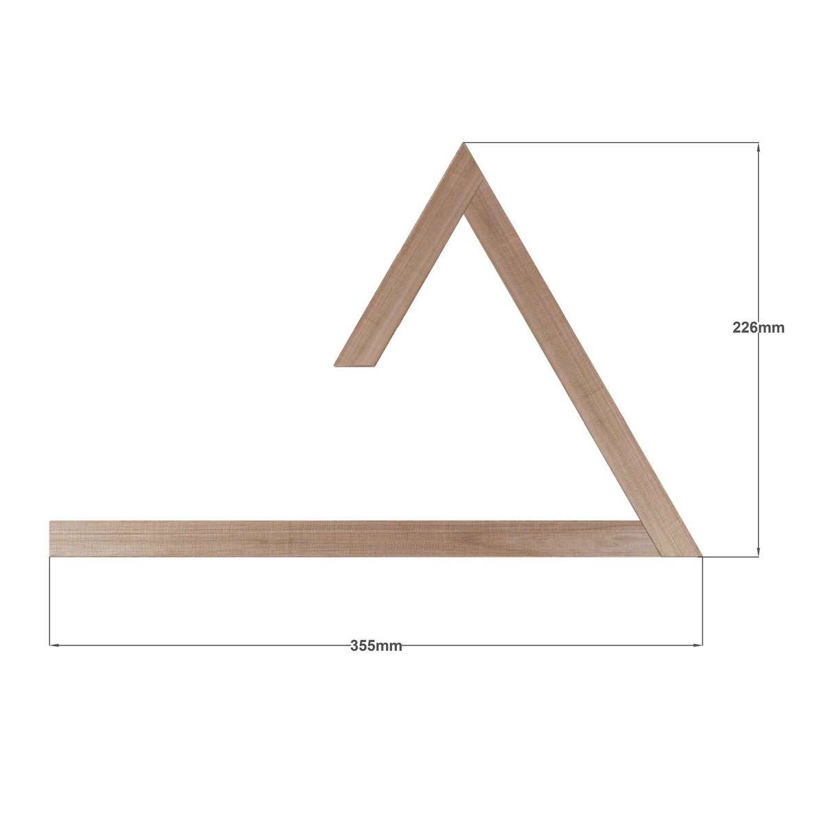Large wooden book rest dimensions 355 mm wide by 140 mm deep by 226 mm high