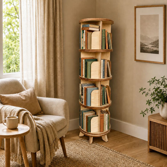 4-Tier Revolving Bookshelf