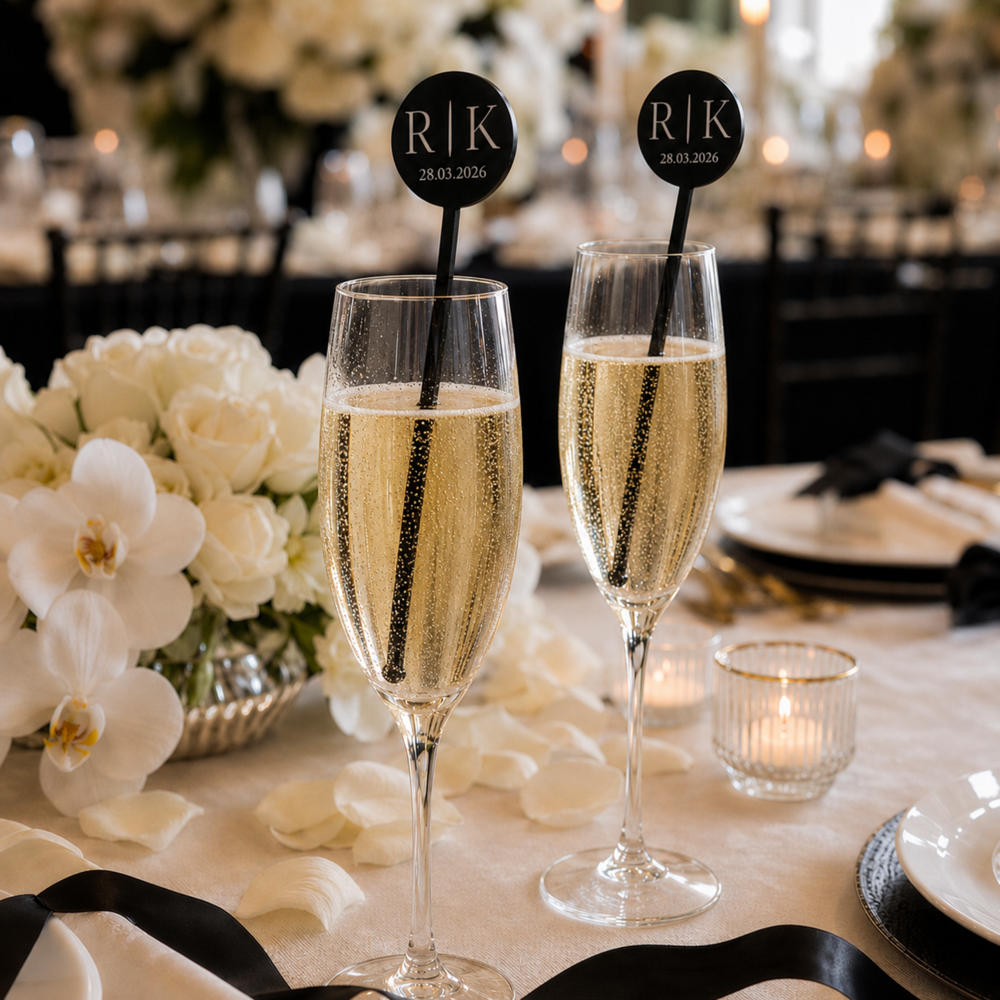 Personalised Round Drink Stirrers (set of 6)
