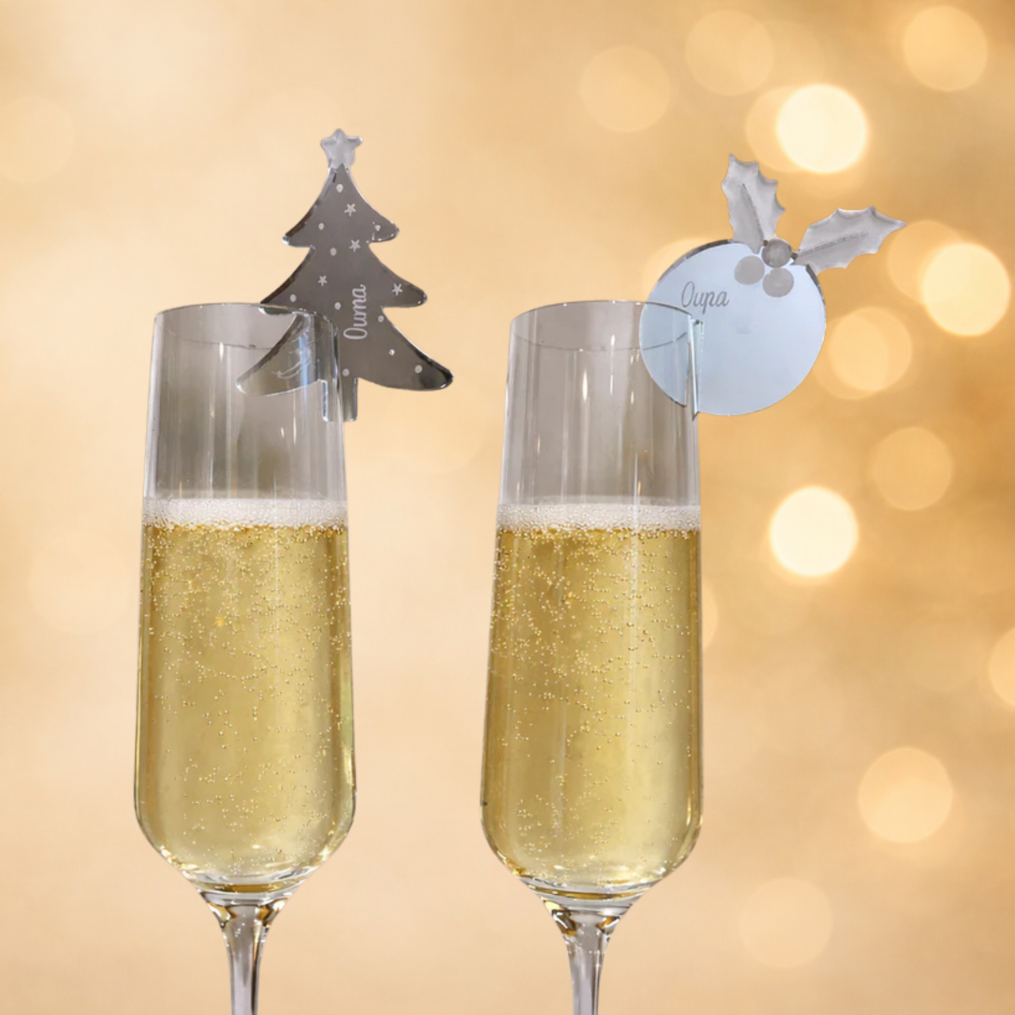 Personalised Christmas Drink Tags (set of 6)