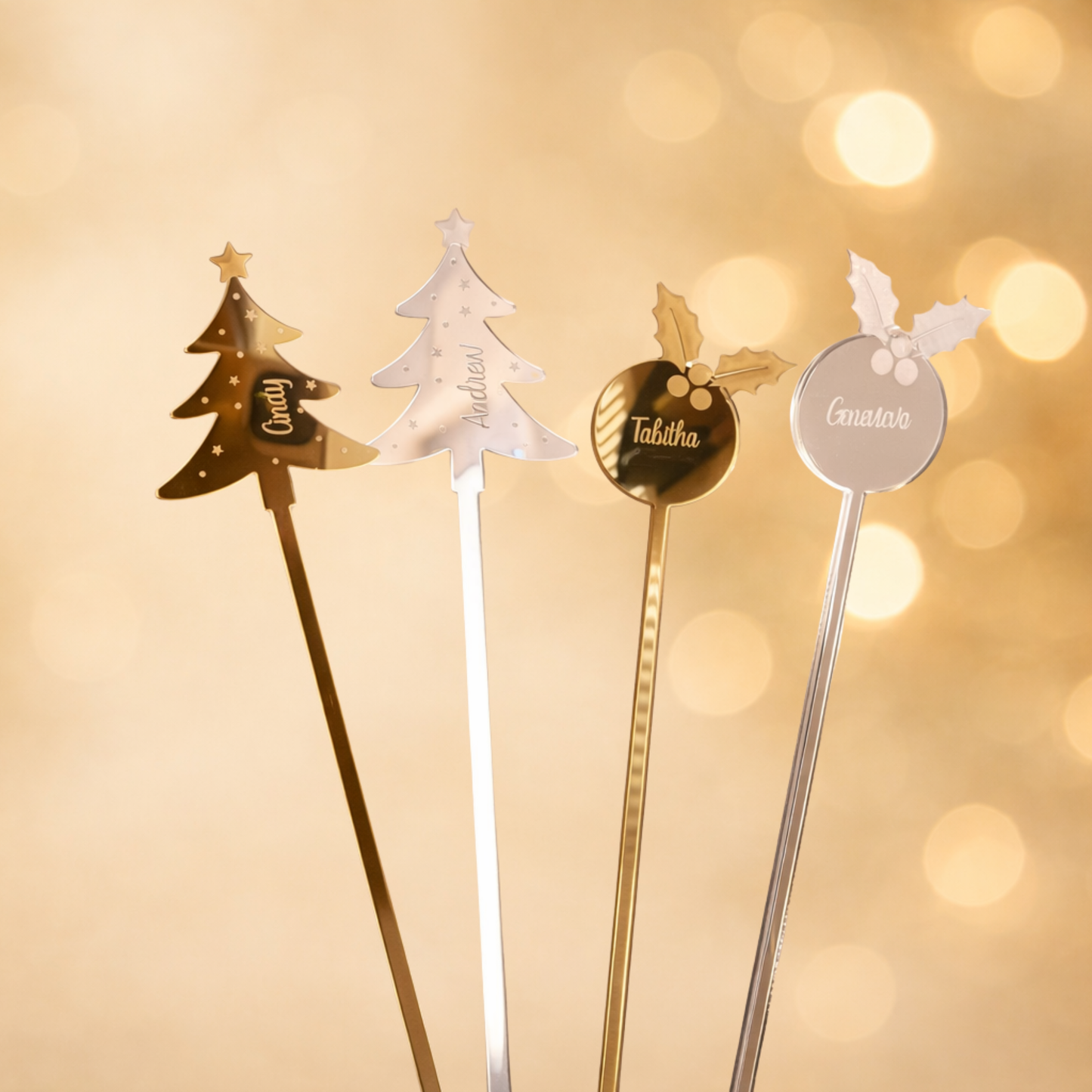 Christmas Drink Stirrers - Set of 6
