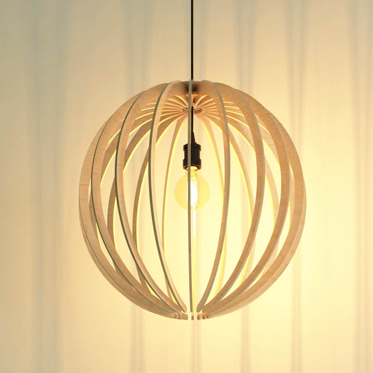 Sphere Pendant Light (6mm Birch Ply)