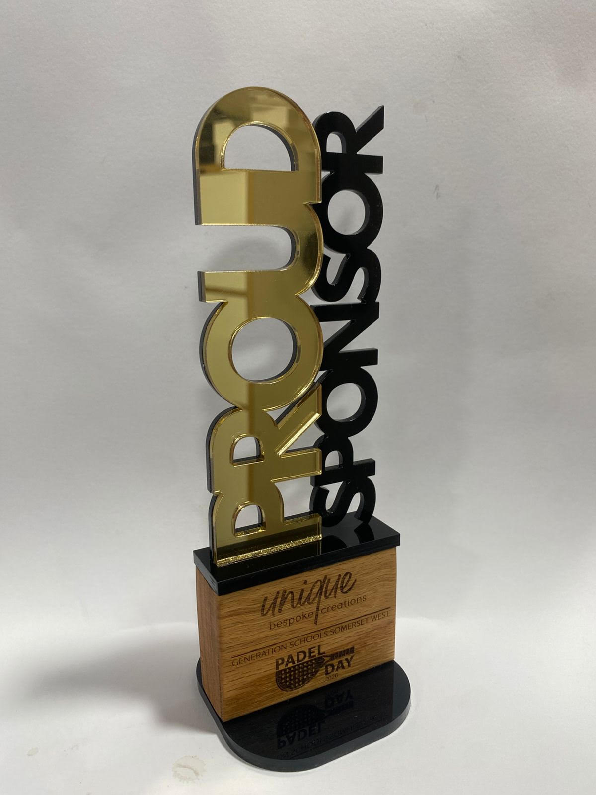 Personalised Sponsor Appreciation Trophy