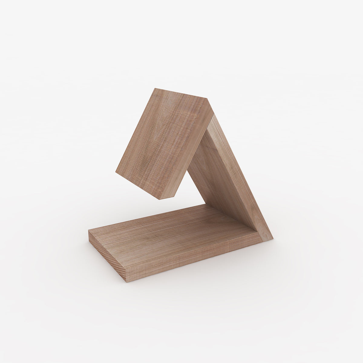 ide view of small wooden book rest