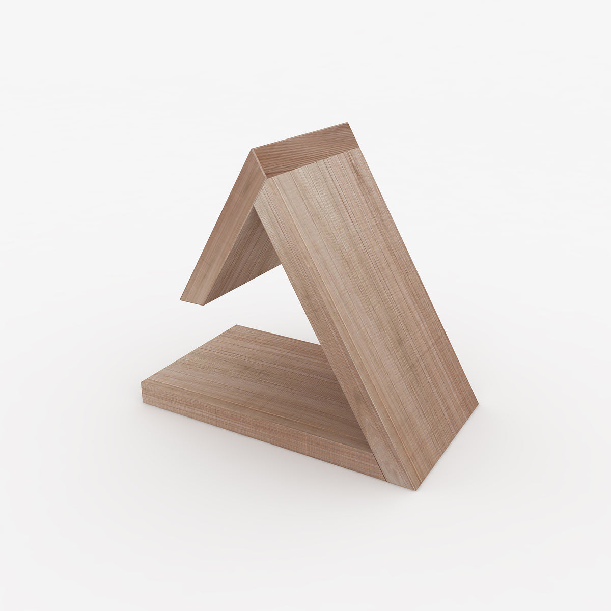 Side view of small wooden book rest